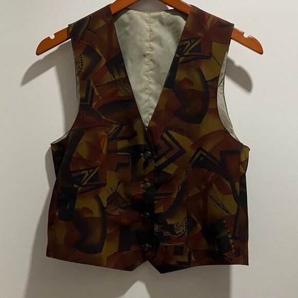 Vintage Abstract Scandi Girl Whimsigoth Boho Fitted Whimsigoth Y2K Vest Top S - Picture 4 of 4